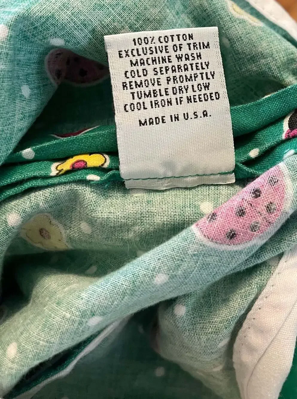 Vintage Style Green Ladybug Cotton Sundress Sz 12, Back to School